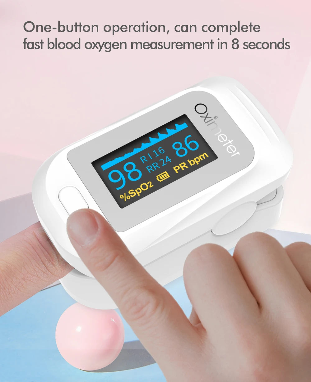 Portable Professional Finger Oximeter Digital Finger Pulse Oximeter OLED Blood Oxygen Heart Rate Health Diagnostic Monitor Tool - Beauty-health Online Shop