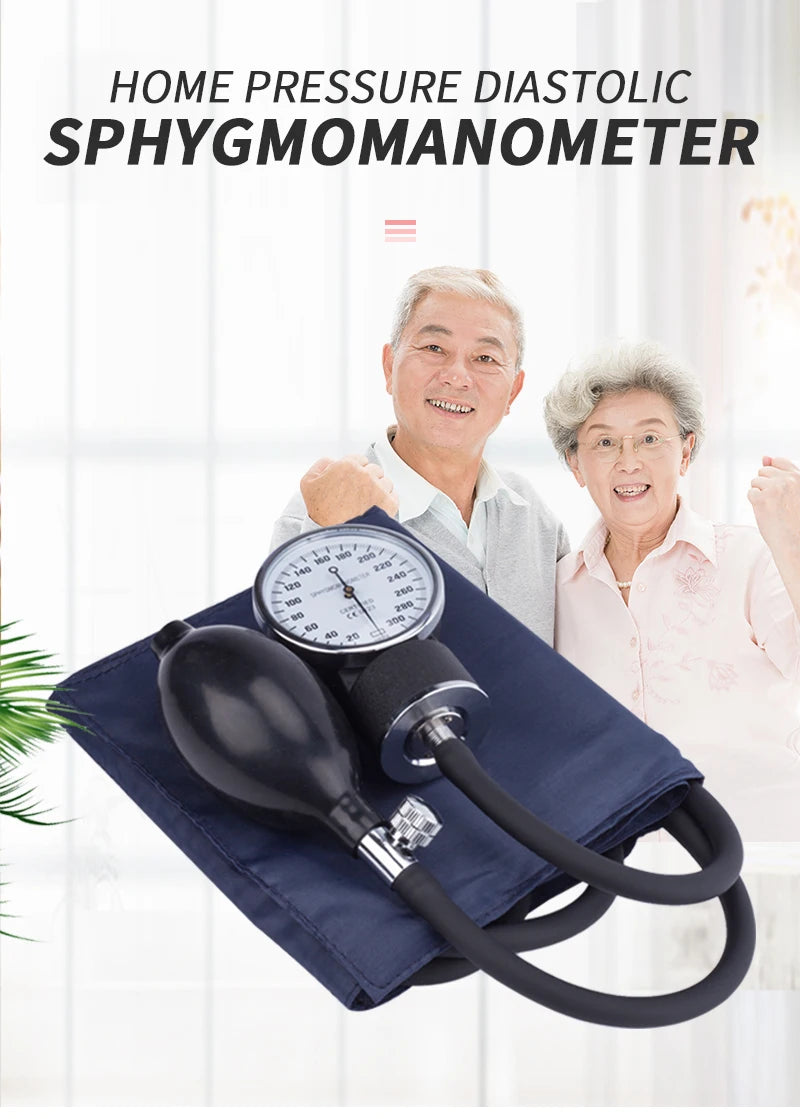 Manual Blood Pressure Monitor Diastolic Sphygmomanometer BP Tensiometer Blood Pressure Sphygmomanomete Cuff Home Health Monitor - Beauty-health Online Shop