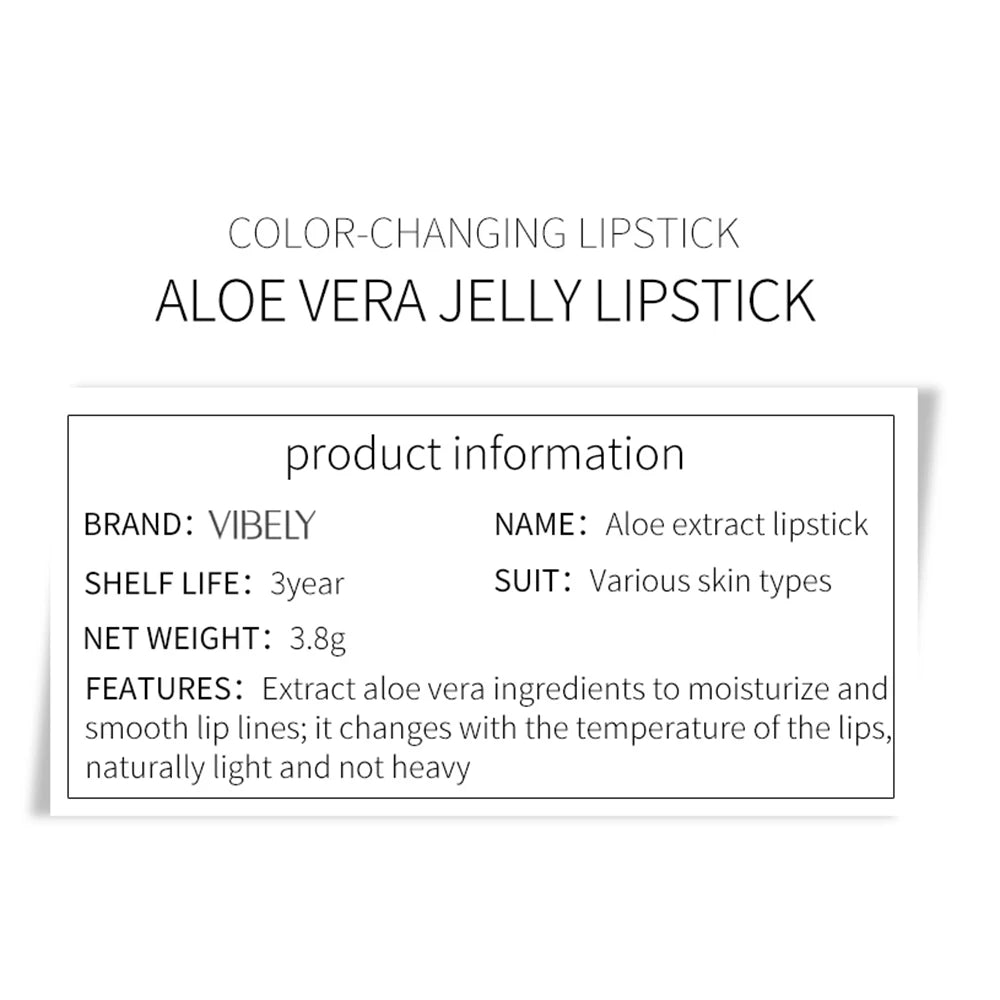 VIBELY New 7 Color Color Mood Changing Lip Balm Natural Aloe Vera Lipstick Long Lasting Moisturizing Makeup Cosmetics for Women