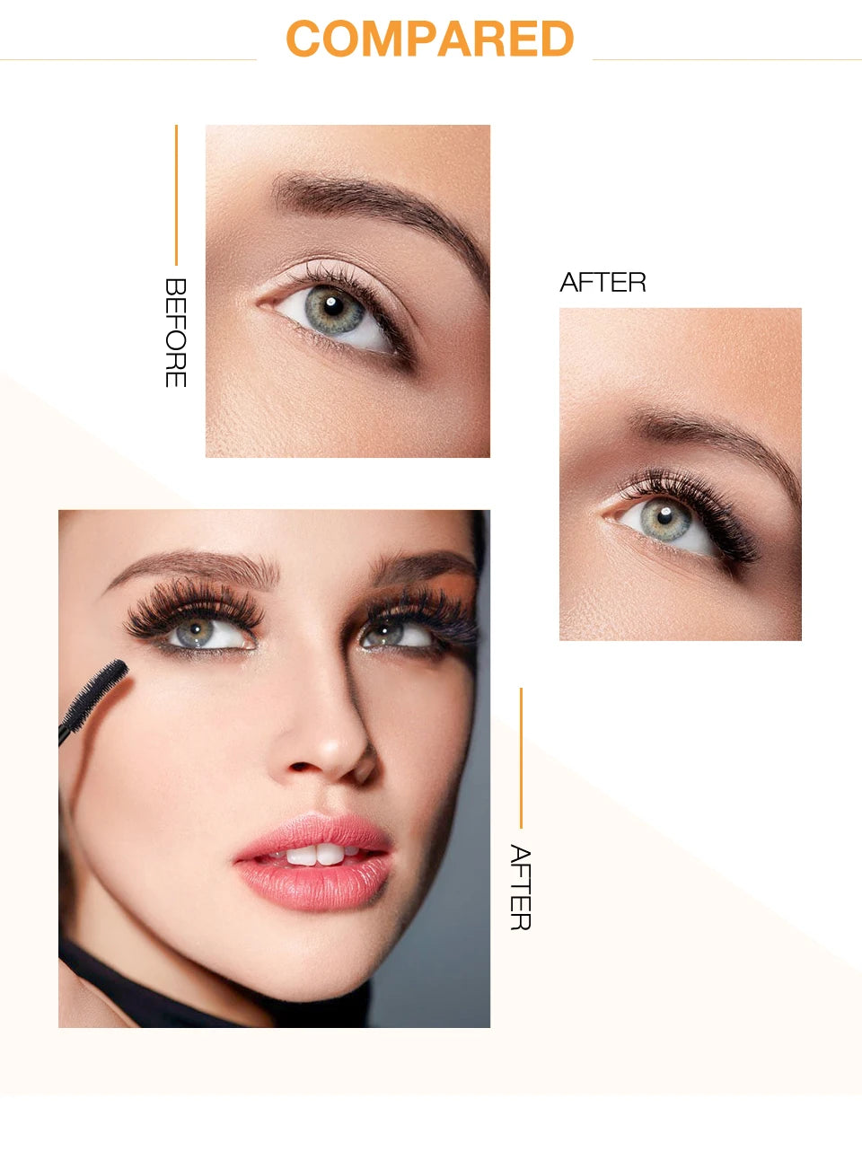 O.TWO.O 3D Fiber Lashes Thick Lengthening Mascara Long Black Lash Eyelash Extension Eye Lashes Brush Makeup Pro Eye-Cosmetics