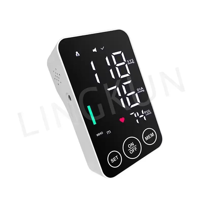 Spanish Voice Sphygmomanometer BP Monitor Health Care New LED Blood Pressure Monitor Big Screen Tonometer Digital Arm Tonometer