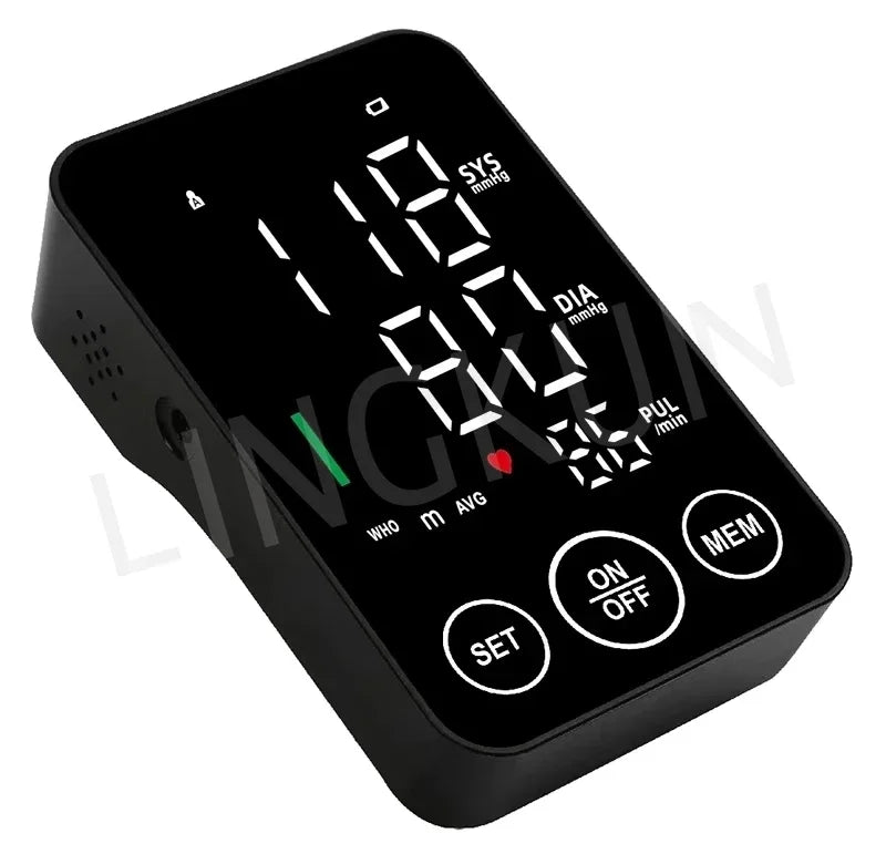 Spanish Voice Sphygmomanometer BP Monitor Health Care New LED Blood Pressure Monitor Big Screen Tonometer Digital Arm Tonometer