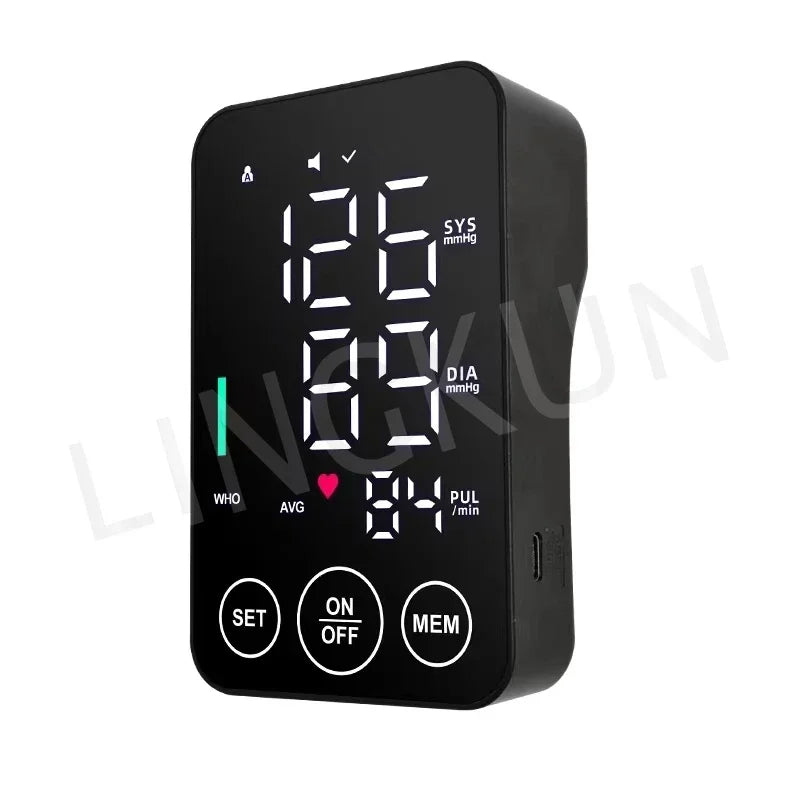 Spanish Voice Sphygmomanometer BP Monitor Health Care New LED Blood Pressure Monitor Big Screen Tonometer Digital Arm Tonometer