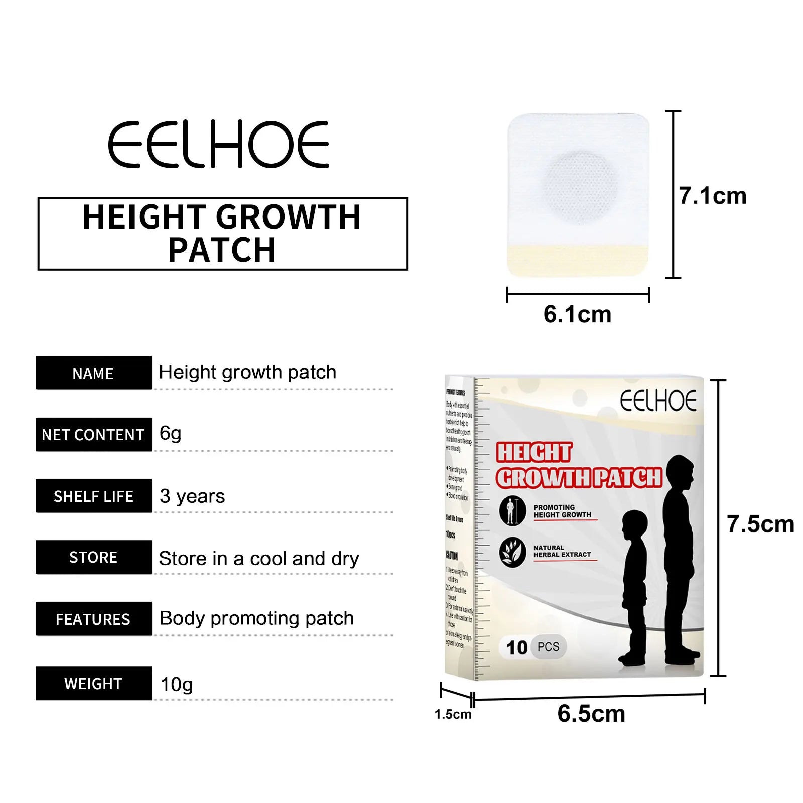 Body Height Enhancer Patch For Adults Children Promote Bones Growtaller Acupuncture Points Stimulation Height Growth Foot Patch