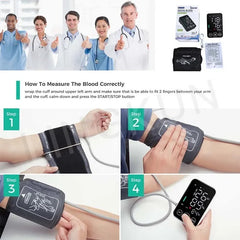 Spanish Voice Sphygmomanometer BP Monitor Health Care New LED Blood Pressure Monitor Big Screen Tonometer Digital Arm Tonometer