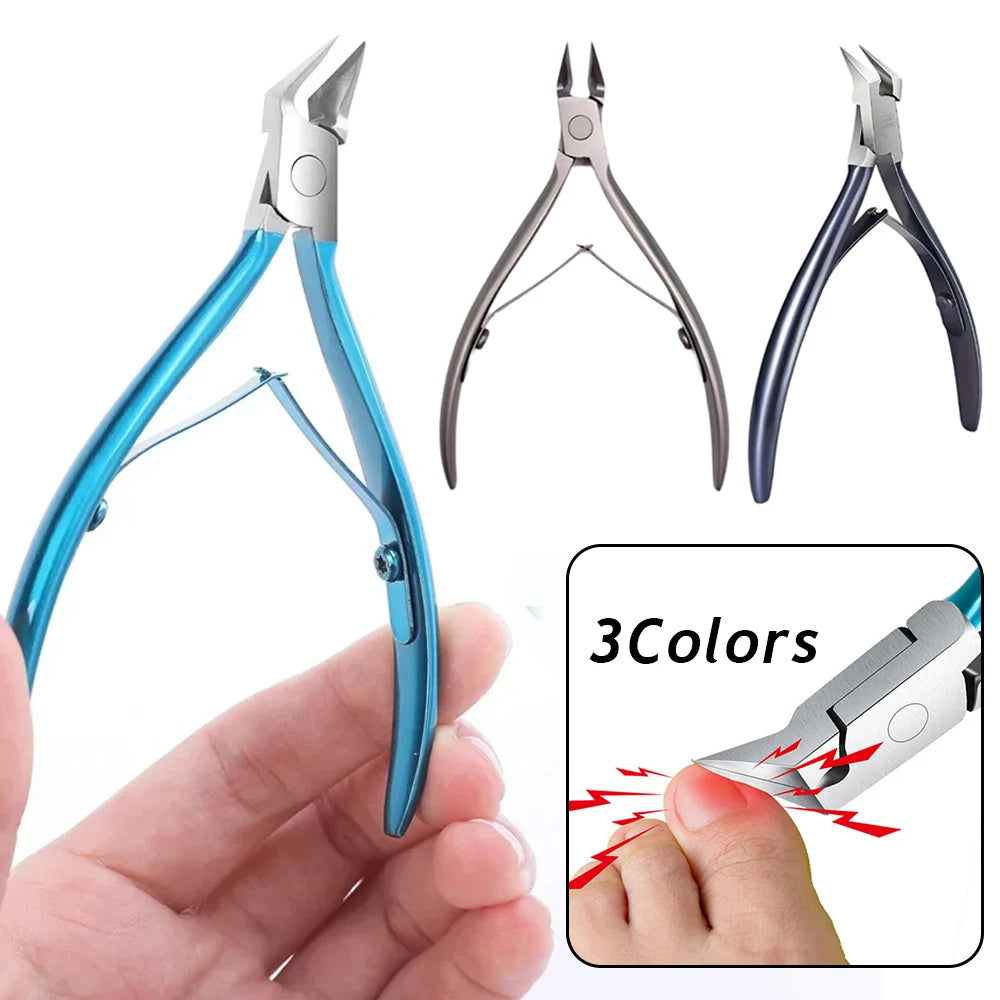 Professional Nail Clipper Cuticle Nippers For Paronychia Stainless Steel Nail Cutters Ingrown Toenail Scissors Manicure Tool