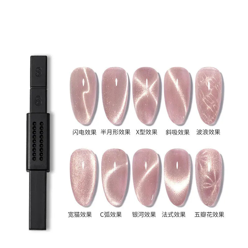 Super Strong Thick Strip Magnet Cat Eyes Magnet for Nail Gel Polish 3D  Line Strip Effect French Multi-Function Magnet Pen Tools