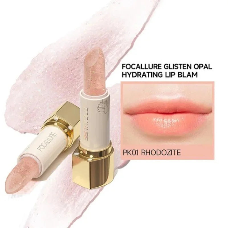 FOCALLURE Glitter Lip Balm 8 Colors Shimmer Lips Plumper Moisturizing Lipstick Long Lasting Waterproof Lip Care Makeup Cosmetics