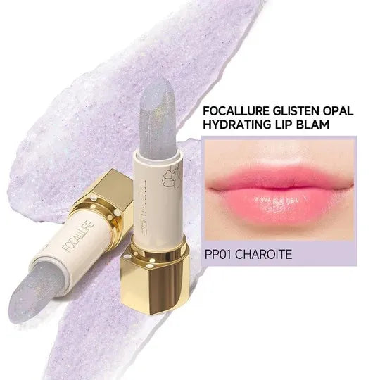 FOCALLURE Glitter Lip Balm 8 Colors Shimmer Lips Plumper Moisturizing Lipstick Long Lasting Waterproof Lip Care Makeup Cosmetics