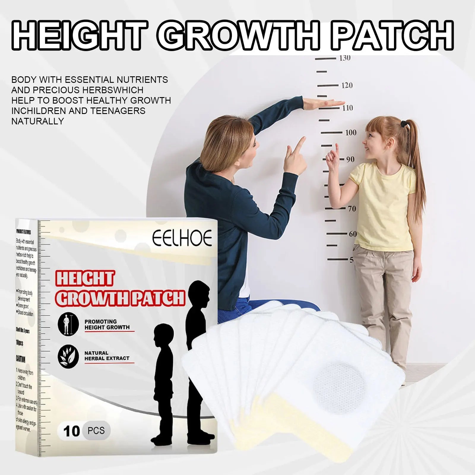 Body Height Enhancer Patch For Adults Children Promote Bones Growtaller Acupuncture Points Stimulation Height Growth Foot Patch