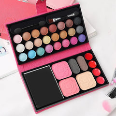 33 Colors Makeup Set Eye Shadow Powder Blush Lipstick Lasting Cosmetics Makeup with Mirror For Beginner Travel Portable Palette