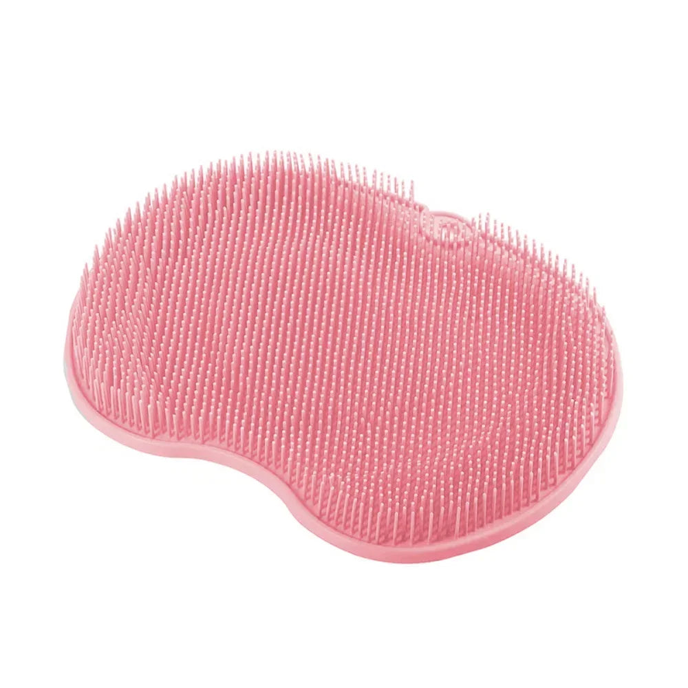 Silicone Exfoliating Shower Massage Scraper Bathroom Non-slip Bath Mat Back Massage Brush Foot Wash Body Cleaning Bathing Tool