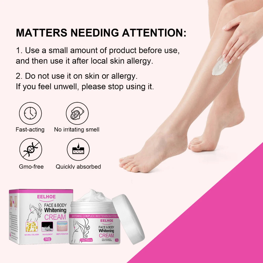 Body Whitening Cream Private Parts Underarm Bleaching Serum Remove Melanin Pigmentation Brighten Inner Thigh Intimate Dark