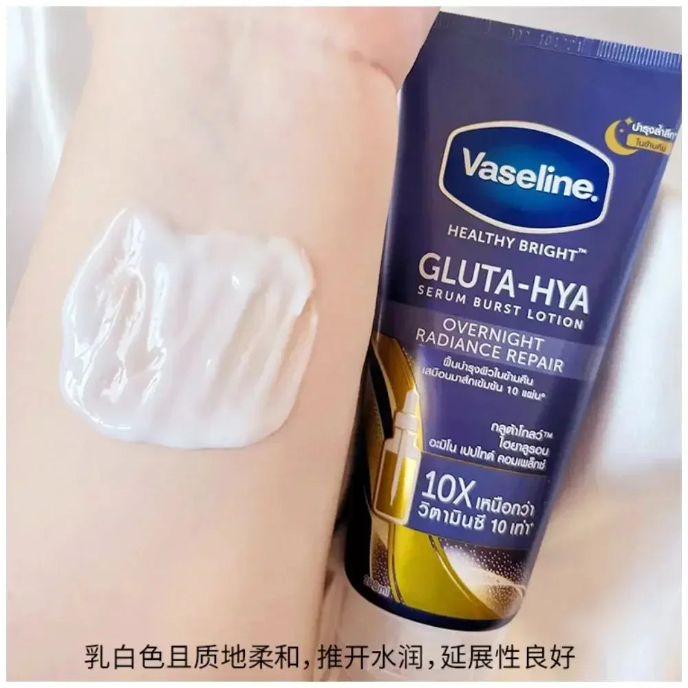 Vaseline Night Whitening Body Lotion 300ml Body Cream Rose Nicotinamide Moisturizing Whitening Radiance Repairing Body Skin Care