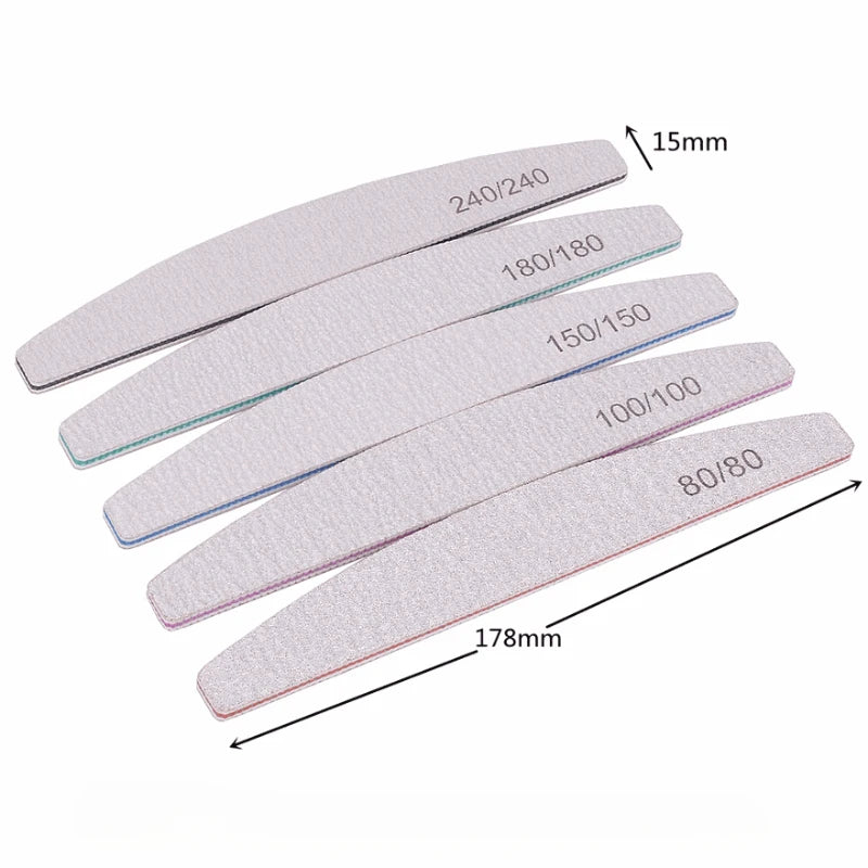 Nail File 100 To 180 Professional Tools Emery for Manicure Lime 240 Sandpaper Gel Polishing Files for Nails Buffers Set Polisher