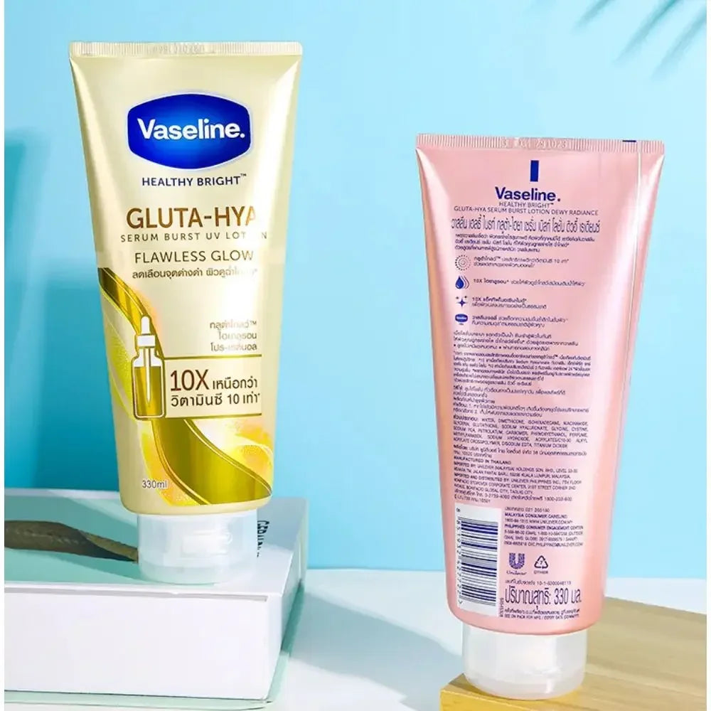 Vaseline Night Whitening Body Lotion 300ml Body Cream Rose Nicotinamide Moisturizing Whitening Radiance Repairing Body Skin Care