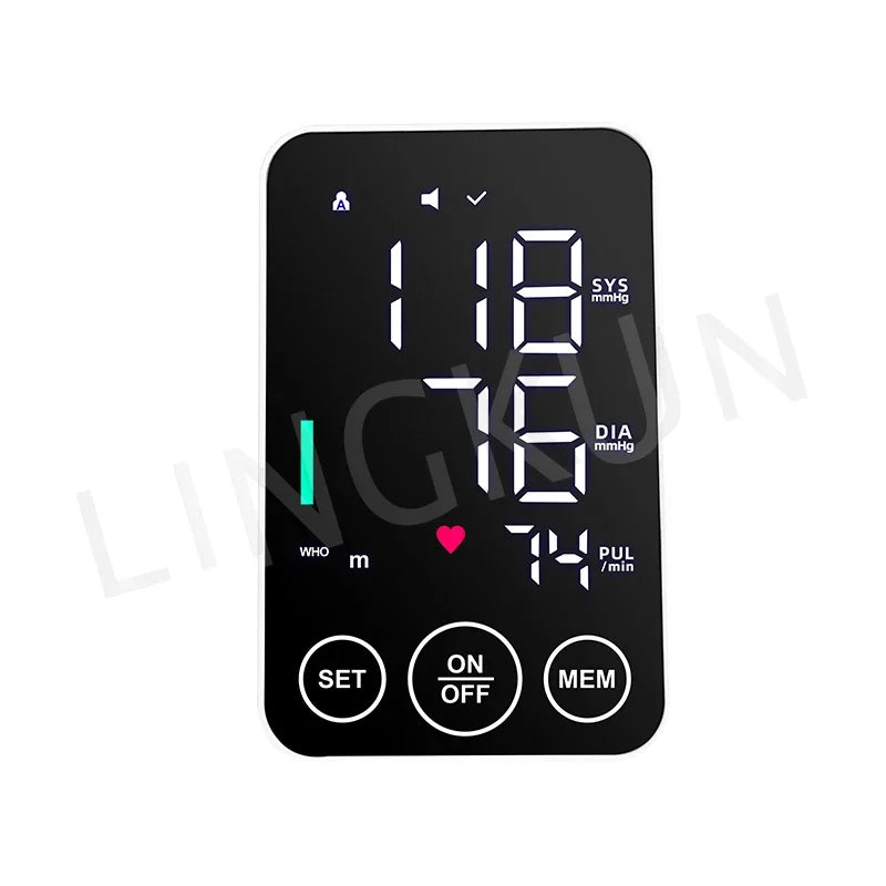 Spanish Voice Sphygmomanometer BP Monitor Health Care New LED Blood Pressure Monitor Big Screen Tonometer Digital Arm Tonometer