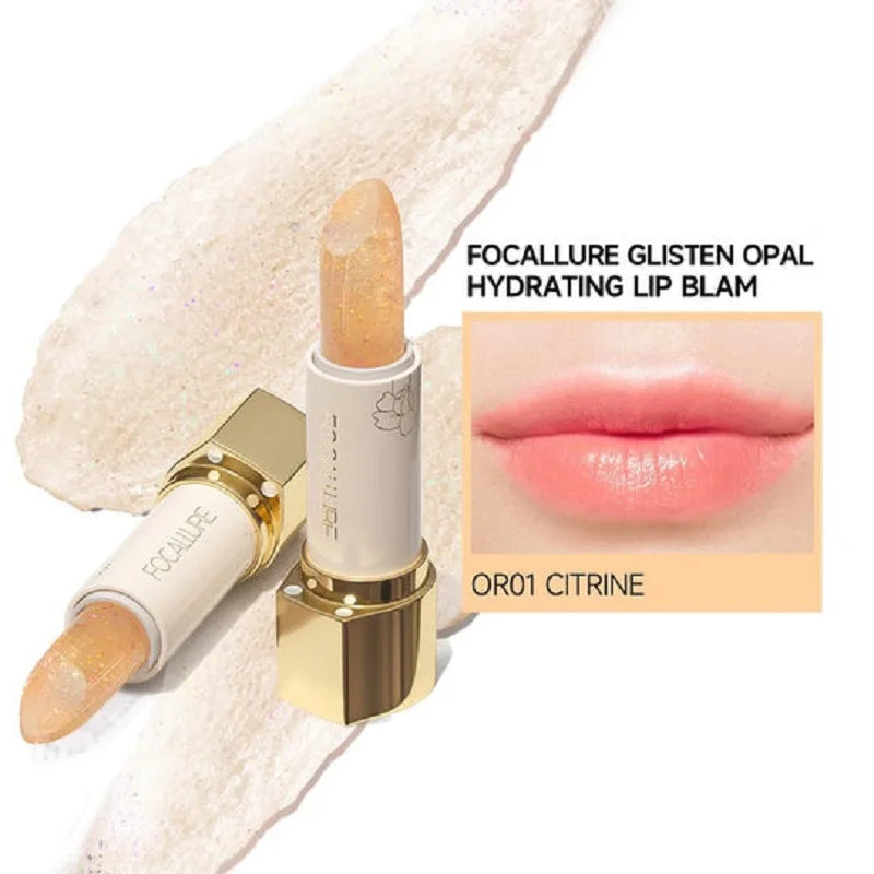 FOCALLURE Glitter Lip Balm 8 Colors Shimmer Lips Plumper Moisturizing Lipstick Long Lasting Waterproof Lip Care Makeup Cosmetics