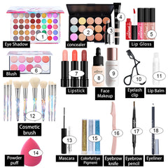 POPFEEL All In One Makeup Kit  for Women Full Kit Set, All in One Makeup Sets Include Eyebrow Eyeliner Eyeshadow