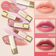 FOCALLURE Glitter Lip Balm 8 Colors Shimmer Lips Plumper Moisturizing Lipstick Long Lasting Waterproof Lip Care Makeup Cosmetics